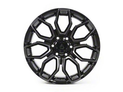 Arena Cobra Glossy Black with Brushed DDT Face Clear 6-Lug Wheel; 20x9; 20mm Offset (16-23 Tacoma)