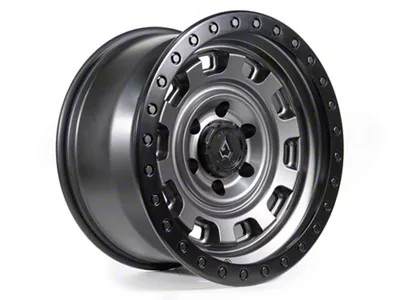 Arena Gunner Satin Gunmetal Center with Satin Black Lip 6-Lug Wheel; 17x9; -12mm Offset (10-24 4Runner)