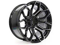 Arena Cobra Glossy Black with Brushed DDT Face Clear 6-Lug Wheel; 20x9; 0mm Offset (21-25 Bronco, Excluding Raptor)