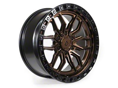 Arena Hustle Smoked Bronze Center with Satin Black Lip 6-Lug Wheel; 17x9; 0mm Offset (21-25 Bronco, Excluding Raptor)