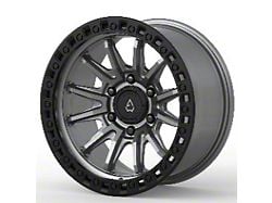 Arena Mission Satin Gunmetal Center with Satin Black Lip 6-Lug Wheel; 20x10; -18mm Offset (22-25 Bronco Raptor)