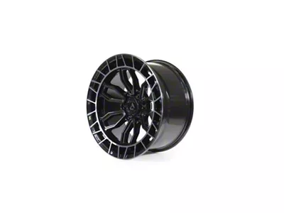 Arena Recon Glossy Black Center with Machined DDT Lip 6-Lug Wheel; 17x9; -12mm Offset (22-25 Bronco Raptor)