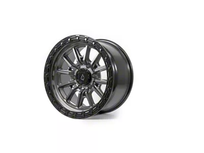 Arena Trek Glossy Gun Metal Center with Glossy Black Lip 6-Lug Wheel; 17x9; 0mm Offset (21-25 Bronco, Excluding Raptor)