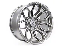 Arena Cobra Texture Gun Metal Machine Clear Coat Wheel; 20x10; -18mm Offset (20-25 Jeep Gladiator JT)