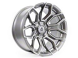 Arena Cobra Texture Gun Metal Machine Clear Coat Wheel; 20x9; 20mm Offset (20-25 Jeep Gladiator JT)