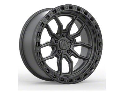 Arena Hustle Satin Black Center with Glossy Black Lip Wheel; 17x9; 0mm Offset (20-25 Jeep Gladiator JT)