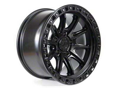 Arena Mission Satin Black Wheel; 17x9; 0mm Offset (20-25 Jeep Gladiator JT)