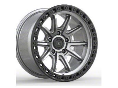 Arena Mission Satin Gunmetal Center with Satin Black Lip Wheel; 17x9; 0mm Offset (20-25 Jeep Gladiator JT)