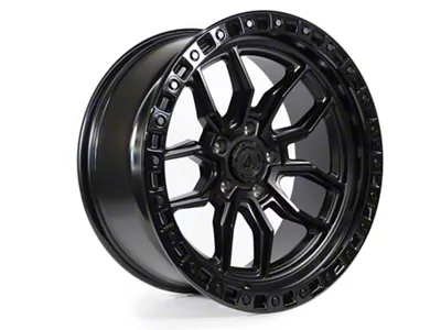 Arena Hustle Satin Black Center with Glossy Black Lip Wheel; 20x9; 1mm Offset (05-10 Jeep Grand Cherokee WK)