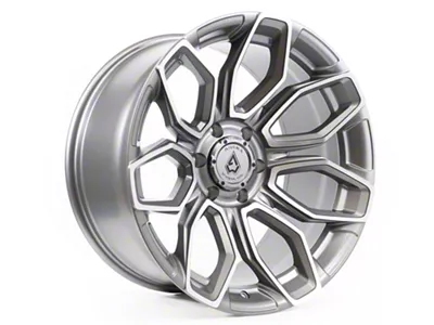 Arena Cobra Texture Gun Metal Machine Clear Coat Wheel; 20x10; -18mm Offset (07-18 Jeep Wrangler JK)