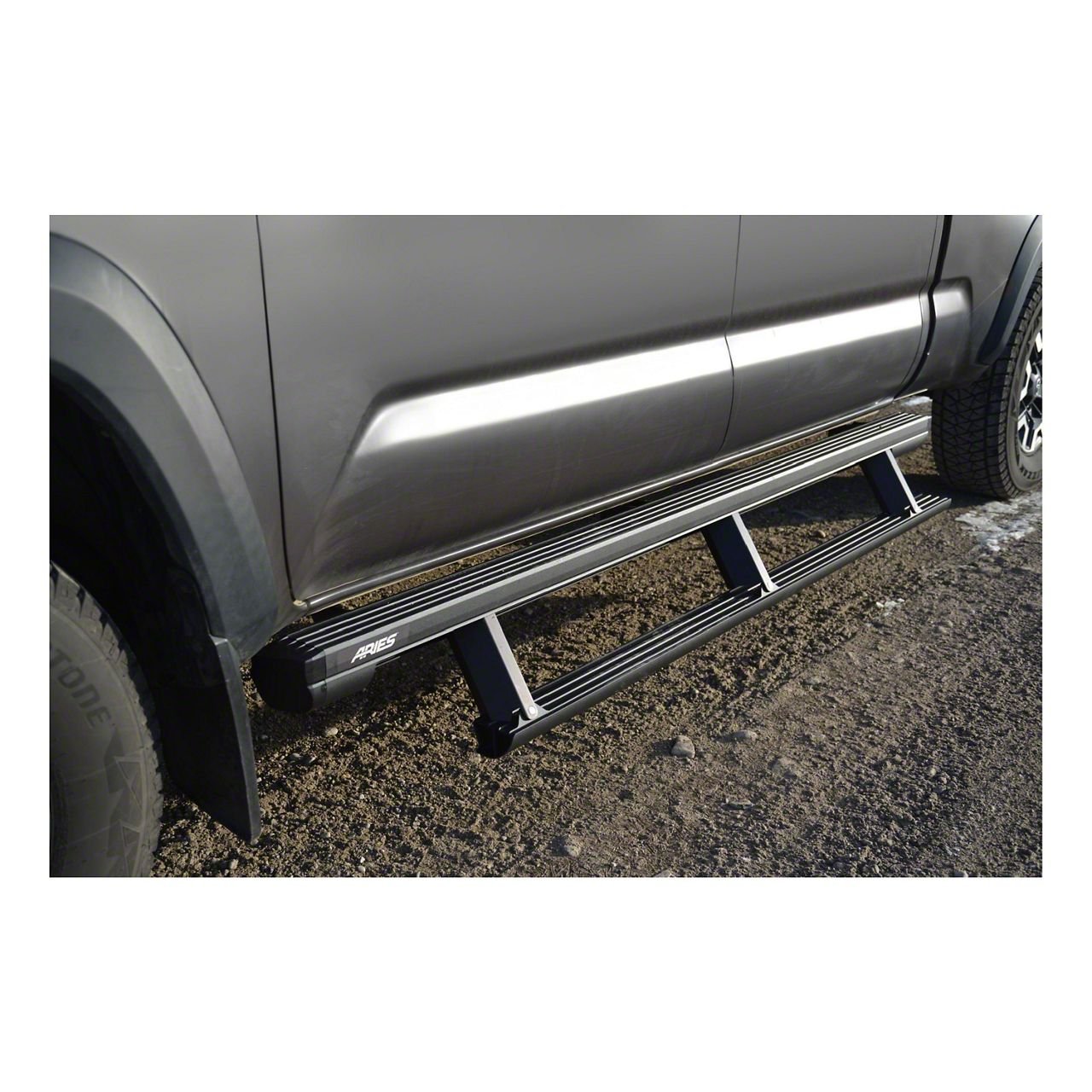 Tacoma ActionTrac Powered Running Boards; Carbide Black (05-23 Tacoma ...