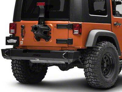 TrailCrusher Rear Bumper; Carbide Black (07-18 Jeep Wrangler JK)