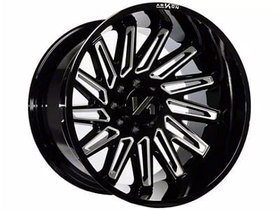 Arkon Off-Road Armstrong Gloss Black Milled 6-Lug Wheel; Left Directional; 20x10; -25mm Offset (03-09 4Runner)