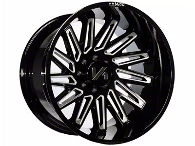 Arkon Off-Road Armstrong Gloss Black Milled 6-Lug Wheel; Right Directional; 20x12; -51mm Offset (03-09 4Runner)