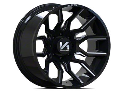 Arkon Off-Road Roosevelt Gloss Black with Milled Edges 6-Lug Wheel; 20x10; -25mm Offset (03-09 4Runner)