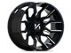 Arkon Off-Road Roosevelt Gloss Black with Milled Edges 6-Lug Wheel; 20x12; -51mm Offset (03-09 4Runner)