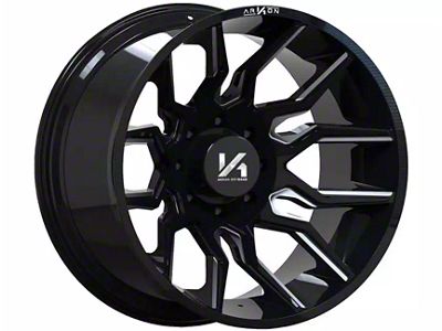 Arkon Off-Road Roosevelt Gloss Black Milled 6-Lug Wheel; 22x12; -51mm Offset (03-09 4Runner)