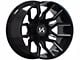 Arkon Off-Road Roosevelt Gloss Black Milled 6-Lug Wheel; 22x12; -51mm Offset (03-09 4Runner)