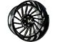 Arkon Off-Road Caesar Gloss Black Milled 6-Lug Wheel; 22x12; -51mm Offset (04-15 Titan)