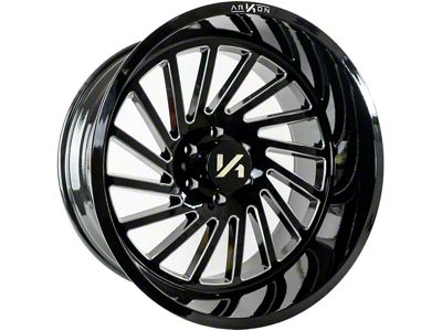 Arkon Off-Road Caesar Gloss Black Milled 6-Lug Wheel; 26x14; -81mm Offset (04-15 Titan)