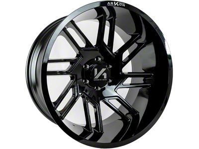 Arkon Off-Road DaVinci Gloss Black 6-Lug Wheel; Left Directional; 20x10; -25mm Offset (04-15 Titan)