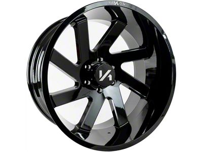 Arkon Off-Road Lincoln Gloss Black Milled 6-Lug Wheel; 24x14; -81mm Offset (04-15 Titan)