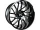 Arkon Off-Road Mandela Gloss Black Milled 6-Lug Wheel; Left Directional; 20x10; -25mm Offset (04-15 Titan)