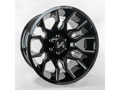 Arkon Off-Road Roosevelt Gloss Black with Milled Edges 6-Lug Wheel; 20x12; -51mm Offset (04-15 Titan)