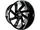 Arkon Off-Road Lincoln Gloss Black Milled 6-Lug Wheel; Left Directional; 20x10; -25mm Offset (05-15 Tacoma)