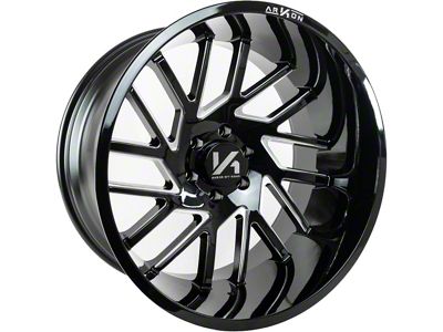 Arkon Off-Road Mandela Gloss Black Milled 6-Lug Wheel; Left Directional; 20x10; -25mm Offset (05-15 Tacoma)