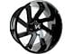 Arkon Off-Road Lincoln Gloss Black Milled 6-Lug Wheel; 22x14; -81mm Offset (10-24 4Runner)