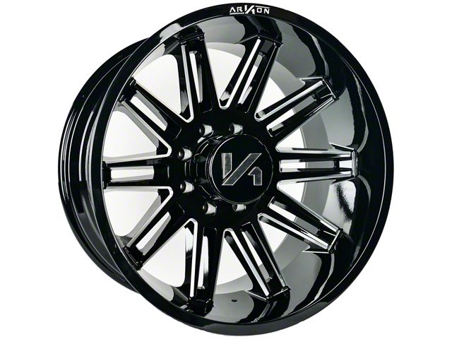 Arkon Off-Road Churchill Gloss Black Milled 6-Lug Wheel; 24x14; -81mm Offset (2024 Tacoma)