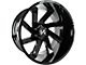 Arkon Off-Road Lincoln Gloss Black Milled 6-Lug Wheel; Left Directional; 20x10; -25mm Offset (2024 Tacoma)