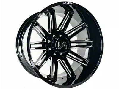 Arkon Off-Road Churchill Gloss Black Milled 6-Lug Wheel; 20x12; -51mm Offset (10-24 4Runner)