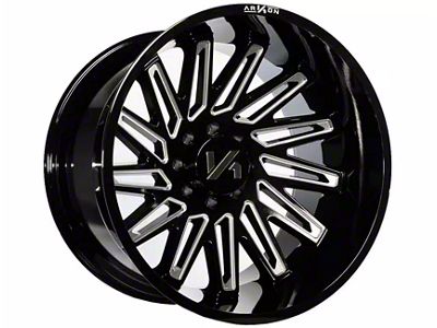 Arkon Off-Road Armstrong Gloss Black Milled 6-Lug Wheel; Right Directional; 20x12; -51mm Offset (21-24 Bronco, Excluding Raptor)