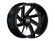 Arkon Off-Road Lincoln Gloss Black with Milled Edges 6-Lug 4-Wheel Kit; 20x12; -51mm Offset (22-24 Bronco Raptor)