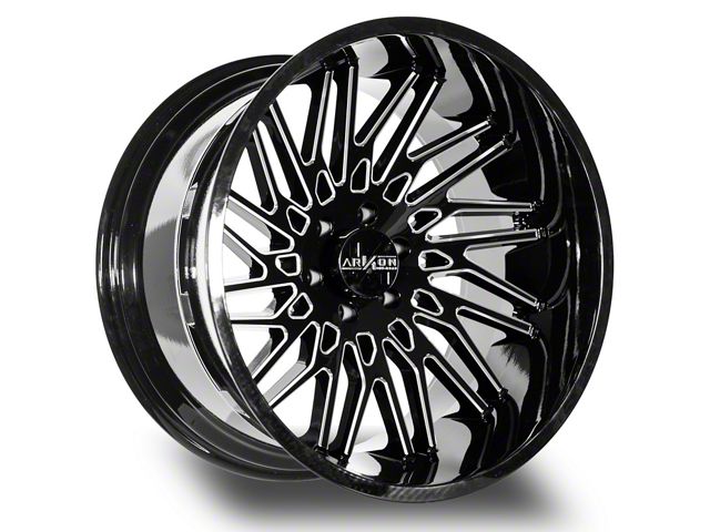 Arkon Off-Road Apollo Gloss Black Milled 6-Lug Wheel; 22x12; -51mm Offset (16-23 Tacoma)