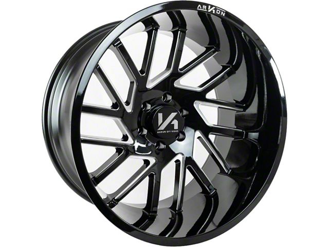 Arkon Off-Road Mandela Gloss Black Milled 6-Lug Wheel; 20x10; -25mm Offset (16-23 Tacoma)