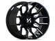 Arkon Off-Road Roosevelt Gloss Black with Milled Edges 6-Lug Wheel; 20x10; -25mm Offset (16-23 Tacoma)