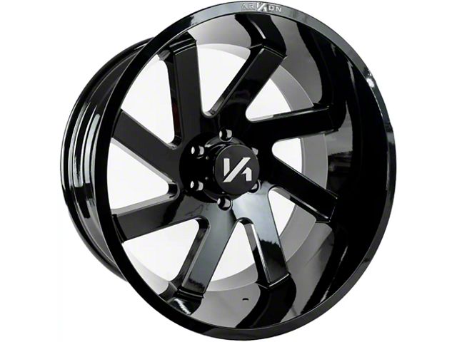 Arkon Off-Road Lincoln Gloss Black Milled 6-Lug Wheel; 22x14; -81mm Offset (16-24 Titan XD)