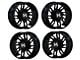 Arkon Off-Road DaVinci Gloss Black with Milled Edges 6-Lug 4-Wheel Kit; 20x12; -51mm Offset (22-24 Tundra)