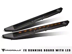 Armordillo FX Running Boards with LED Lights; Matte Black (21-25 Bronco 4-Door)