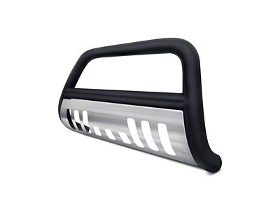 Armordillo Classic Bull Bar with Aluminum Skid Plate; Matte Black (05-21 Frontier)