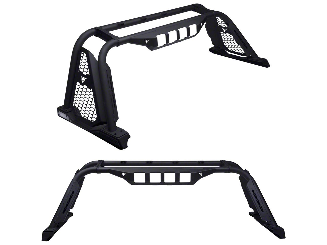 Armordillo Frontier CR-M Chase Rack with LED Shroud; Matte Black ...