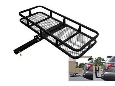 Armordillo 2-Inch Receiver Hitch Fold Up Basket Style Cargo Carrier; 20-Inch x 58-Inch (Universal; Some Adaptation May Be Required)