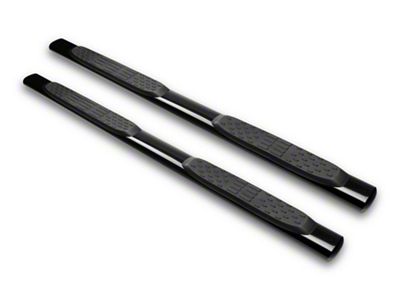 Armordillo 5-Inch Oval Side Step Bars; Black (04-24 Titan King Cab)