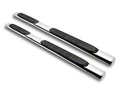 Armordillo 5-Inch Oval Side Step Bars; Polished (04-24 Titan Crew Cab)