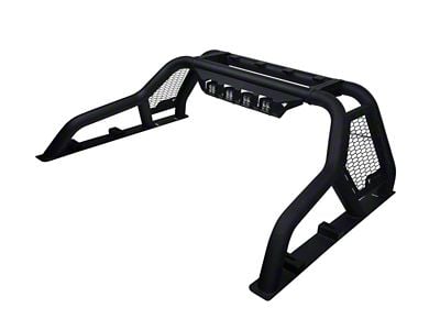 Armordillo CR1 Chase Rack with LED Shroud; Matte Black (16-24 Titan XD)