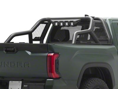 Armordillo CR1 Chase Rack with LED Shroud; Matte Black (07-24 Tundra)