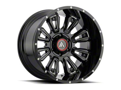 Asanti Blackhawk Gloss Black Milled 6-Lug Wheel; 20x9; 18mm Offset (03-09 4Runner)